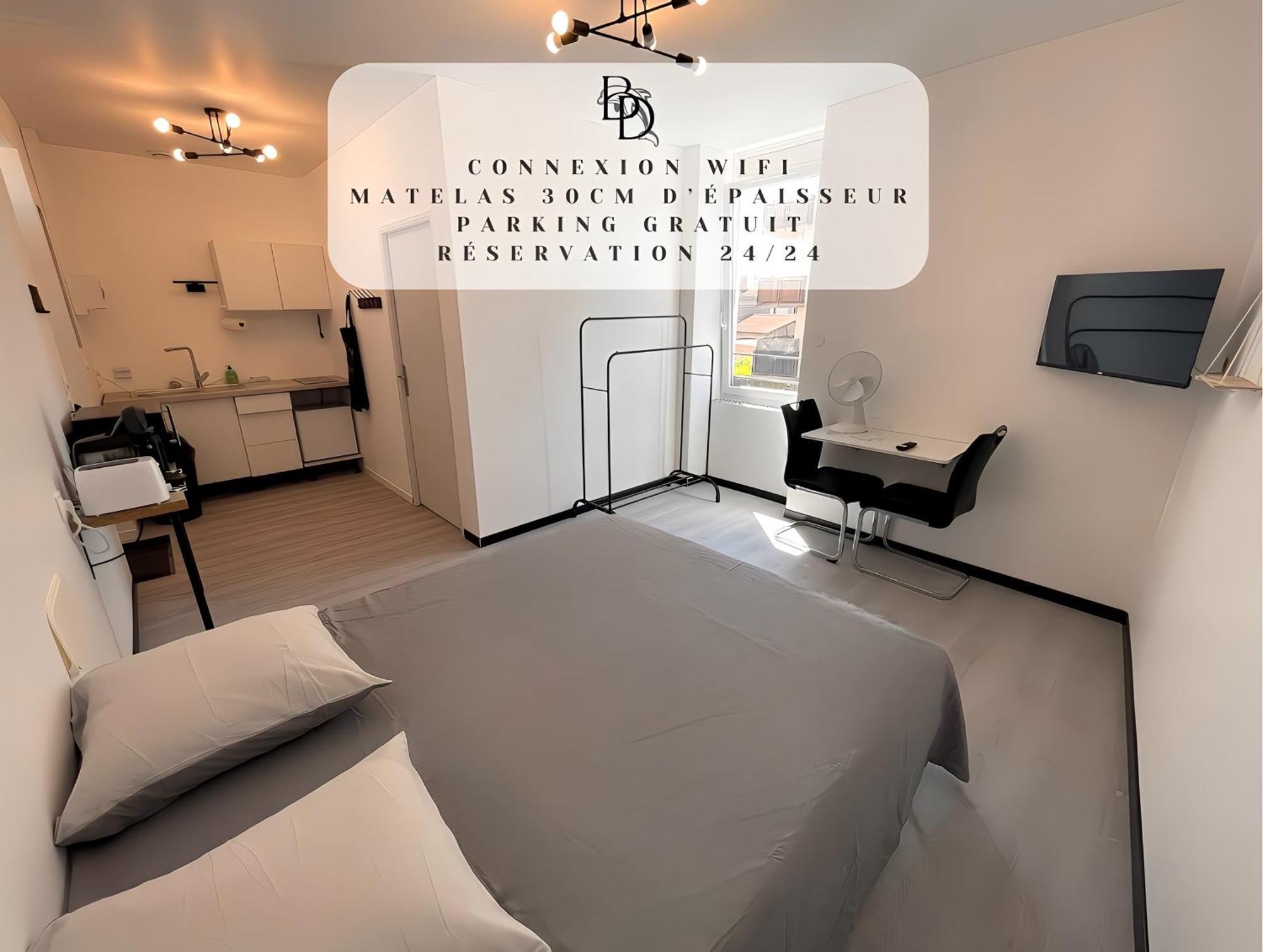 Studio B2 20M2 Cosy 5Min A Pied Des Gares Roanne Dış mekan fotoğraf